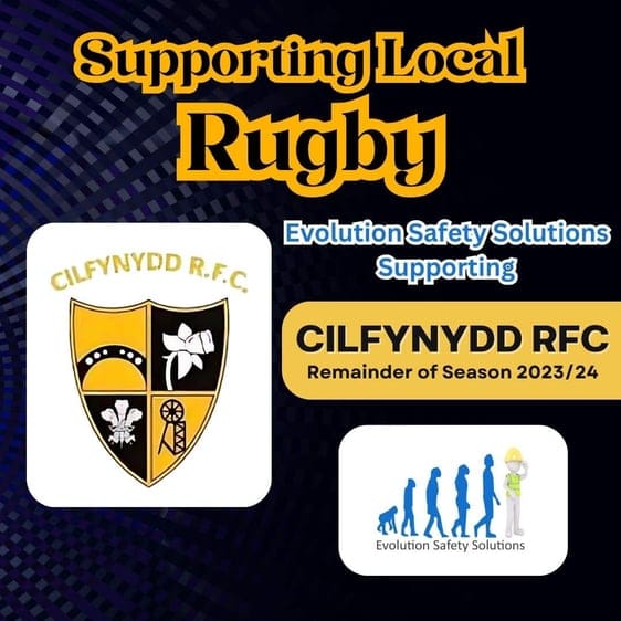 Evolution Safety Solutions Supporting Local Rugby, Cilfynydd RFC 2023-24