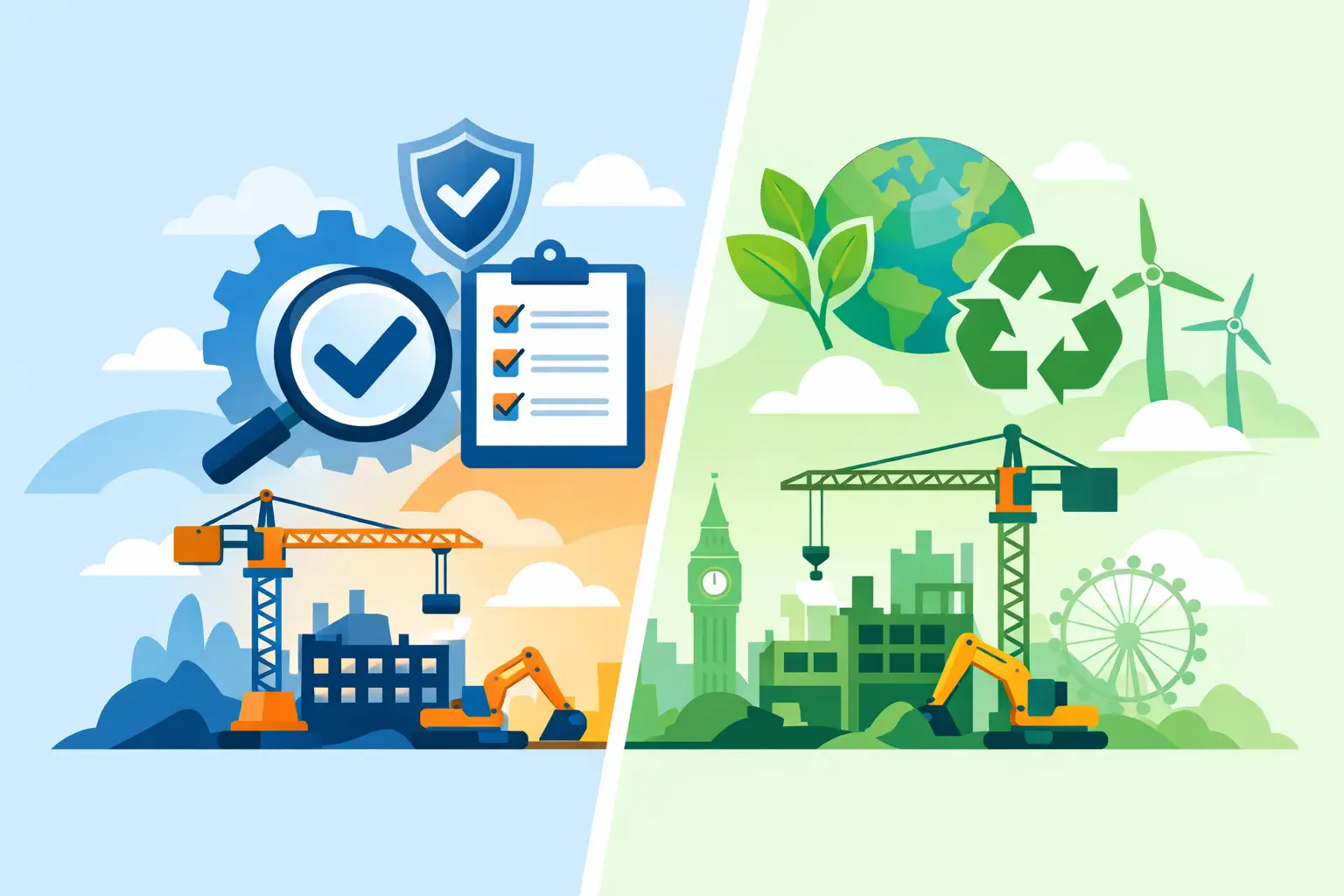 ISO 9001 vs 14001 for UK Construction Firms